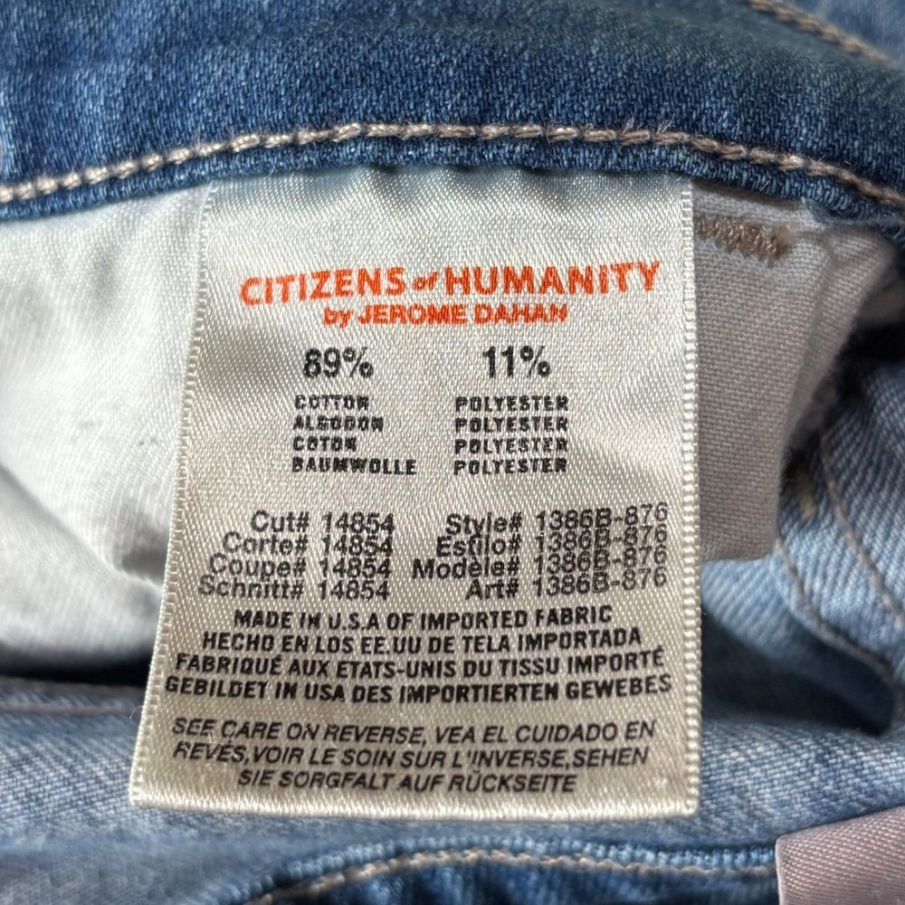 Citizens of Humanity Womens Dani Cropped Straight Leg Blue Denim Jeans Size 26 - Picture 9 of 10